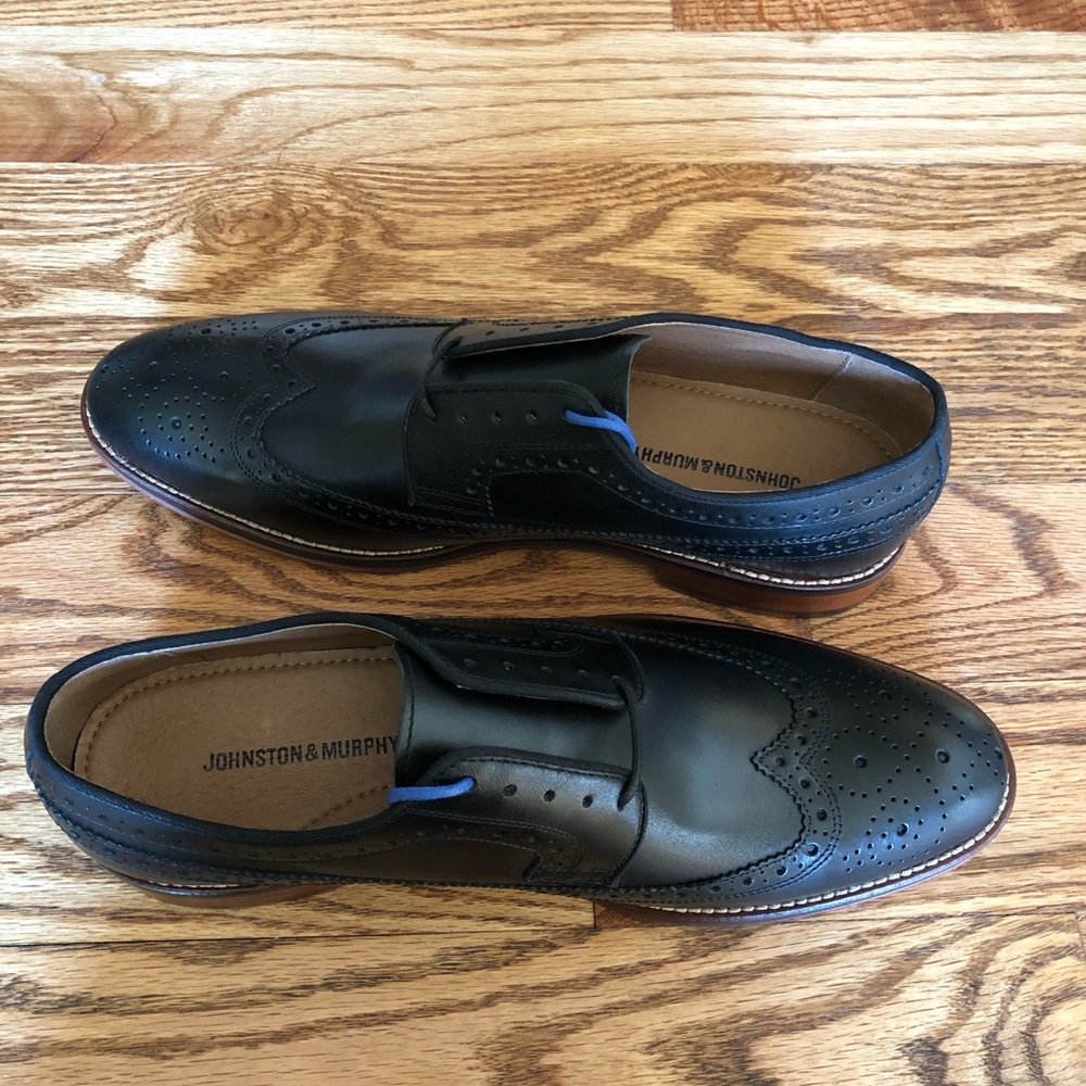 Men’s Conard wingtip black calfskin Oxford shoes - Picture 7 of 8